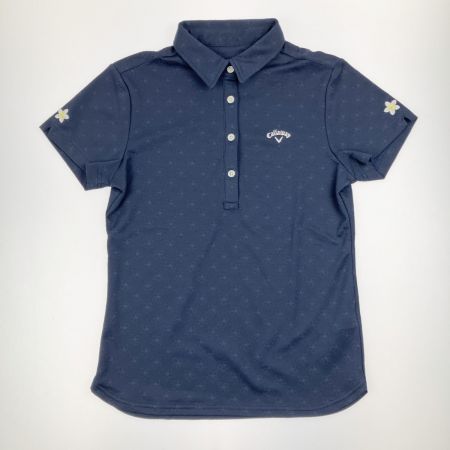  Callaway キャロウェイ レディース ゴルフウェア フラワー柄 ポロシャツ M ネイビー