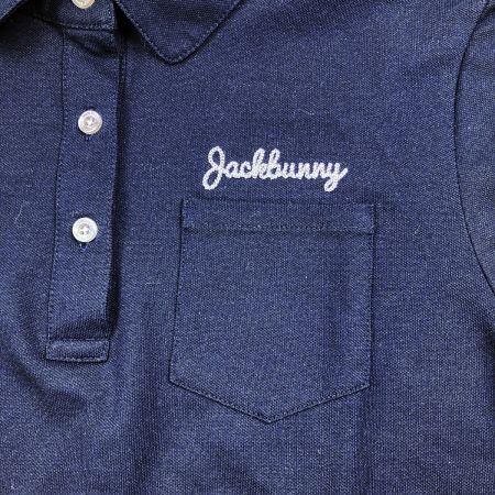 Jack Bunny!! ジャックバニー レディース ゴルフウェア バニーワッペン ポロシャツ 1 ネイビー