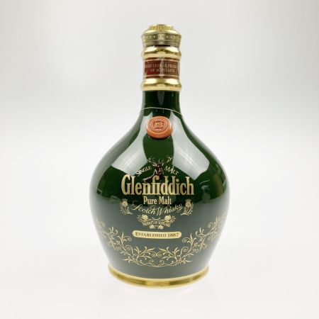  Glenfiddich グレンフィディック ピュアモルト ウイスキー 18年 陶器 緑 グリーンボトル 750ml 43° 未開栓