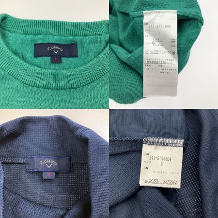  Callaway キャロウェイ レディース モックネック Tシャツ フラワー刺繍 コットンベスト セット