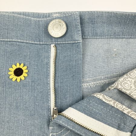  PEARLY GATES パーリーゲイツ レディース  ひまわり柄 デニムスカート サイズ 1