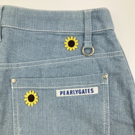  PEARLY GATES パーリーゲイツ レディース  ひまわり柄 デニムスカート サイズ 1