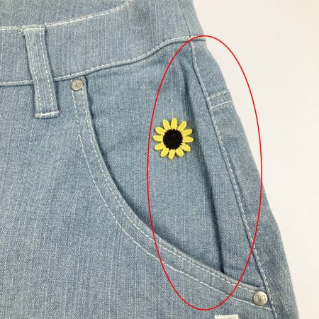  PEARLY GATES パーリーゲイツ レディース  ひまわり柄 デニムスカート サイズ 1