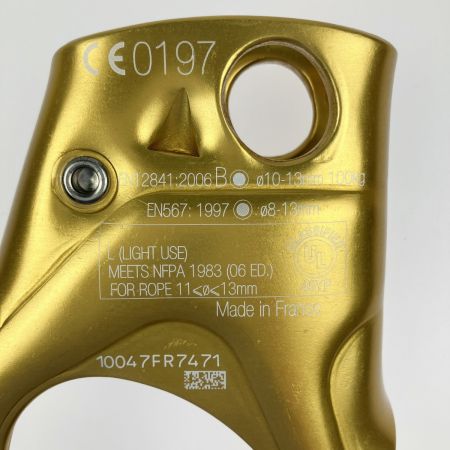   petzl ascension ペツル アッセンション ハンドル付 ロープクランプ 右手用 B17WRA