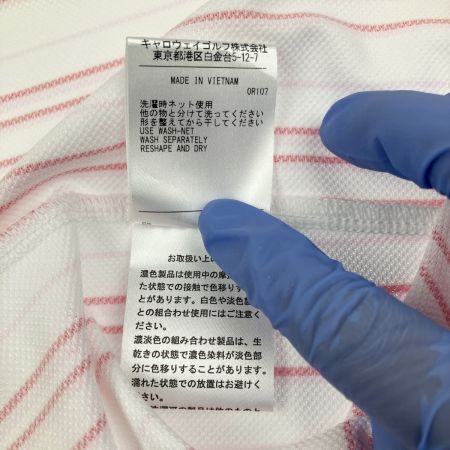  Callaway キャロウェイ レディース ゴルフウェア ポロシャツ ピンクストライプ Lサイズ 開封未使用品