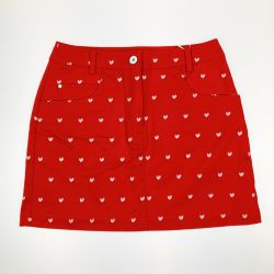 ▽▽ Callaway キャロウェイ レディース　ゴルフウェア ハート柄 スカート Mサイズ レッド 開封未使用品 Sランク