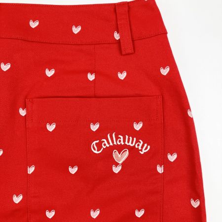  Callaway キャロウェイ レディース　ゴルフウェア ハート柄 スカート Mサイズ レッド 開封未使用品
