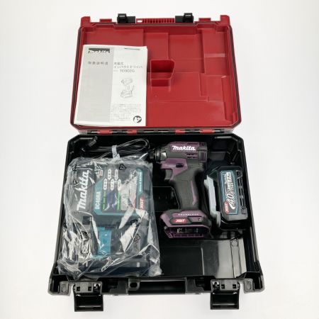  MAKITA マキタ 充電式インパクトドライバ 40Vmax 2.5Ah バッテリ1個・充電器付属 TD002G パープル