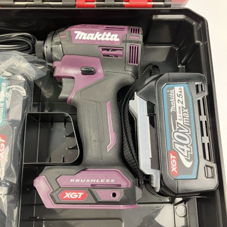  MAKITA マキタ 充電式インパクトドライバ 40Vmax 2.5Ah バッテリ1個・充電器付属 TD002G パープル