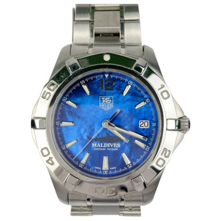  TAG HEUER タグホイヤー アクアレーサー モルディブ ブルーシェル 世界限定1000本 WAF211M