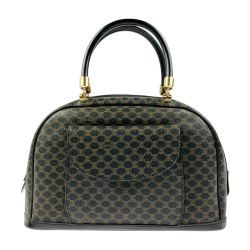 ▽▽ CELINE セリーヌ ハンドバッグ マカダム MC99/1 ブラウン×ブラック Aランク