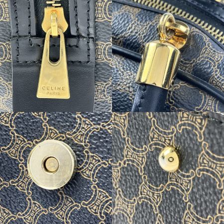  CELINE セリーヌ ハンドバッグ マカダム MC99/1 ブラウン×ブラック