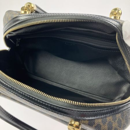  CELINE セリーヌ ハンドバッグ マカダム MC99/1 ブラウン×ブラック