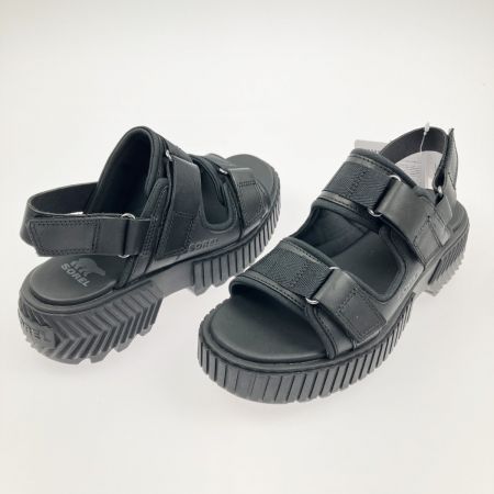  SOREL ソレル 厚底サンダル ONA AVE MULTISTRAP MID SANDAL NL5235-010 24cm ブラック 未使用品