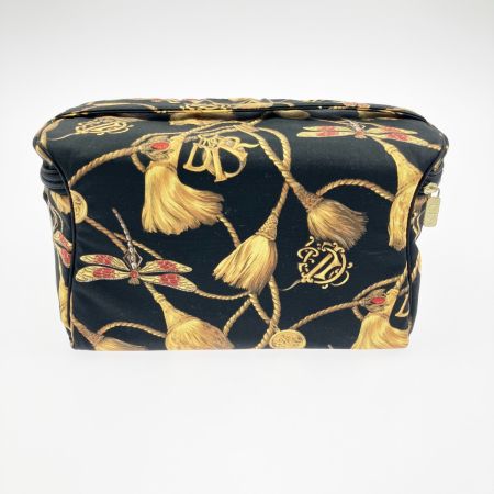  Christian Dior クリスチャンディオール トンボ×タッセル柄 コスメポーチ バニティバッグ