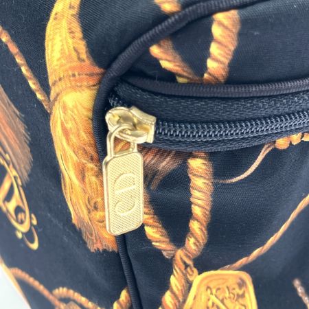  Christian Dior クリスチャンディオール トンボ×タッセル柄 コスメポーチ バニティバッグ