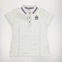 ▽▽ Munsingwear マンシングウェア レディース ゴルフウェア M モノグラム ポロシャツ MGWPJA03 ホワイト 開封未使用品 Sランク