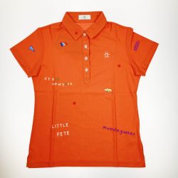 ▽▽ Munsingwear マンシングウェア レディース ゴルフウェア ポロシャツ ニューヨークモチーフ M MGWQJA05 オレンジ 開封未使用品 Sランク