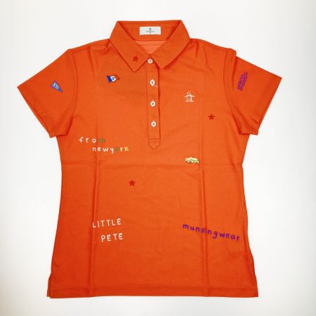  Munsingwear マンシングウェア レディース ゴルフウェア ポロシャツ ニューヨークモチーフ M MGWQJA05 オレンジ 開封未使用品