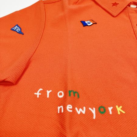  Munsingwear マンシングウェア レディース ゴルフウェア ポロシャツ ニューヨークモチーフ M MGWQJA05 オレンジ 開封未使用品