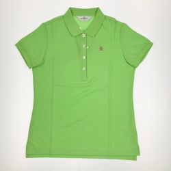 ▽▽ Munsingwear マンシングウェア レディース ゴルフウェア ワンポイント ポロシャツ Msize  XSL1600AP 黄緑 Sランク