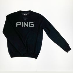 ▽▽ PING ピン レディース ゴルフウェア 軽量リバーシブルニット セーター Mサイズ ブラック Bランク