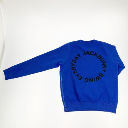  Jack Bunny!! ジャックバニー レディース ゴルフウェア バックロゴ サイドファスナーニット size1 ブルー