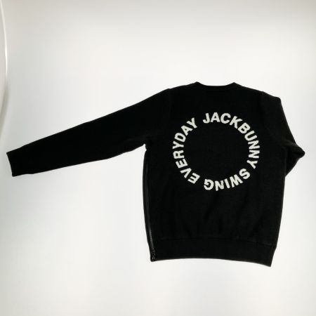  Jack Bunny!! ジャックバニー レディース ゴルフウェア バックロゴ サイドファスナーニット size1 ブラック