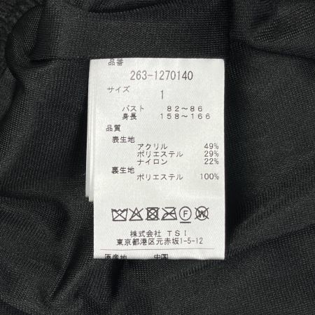  Jack Bunny!! ジャックバニー レディース ゴルフウェア バックロゴ サイドファスナーニット size1 ブラック