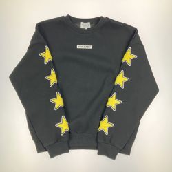 ▽▽ Jack Bunny!! ジャックバニー ゴルフウェア スウェット トレーナー 長袖 星ワッペン ブラック Bランク