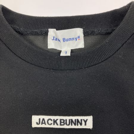  Jack Bunny!! ジャックバニー ゴルフウェア スウェット トレーナー 長袖 星ワッペン ブラック