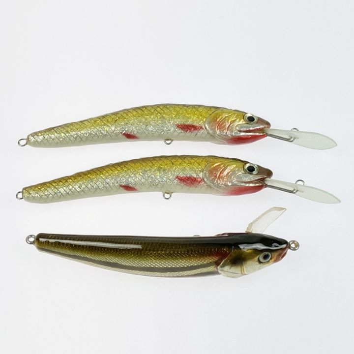 誠ミノー ハンドメイドルアー 3個まとめ 約11.5cm - 中古釣り