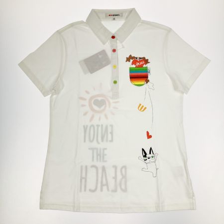   M・U SPORTS レディース ゴルフウェア プリント ポロシャツ コットン 開封未使用品