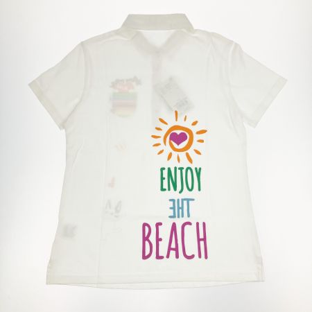   M・U SPORTS レディース ゴルフウェア プリント ポロシャツ コットン 開封未使用品