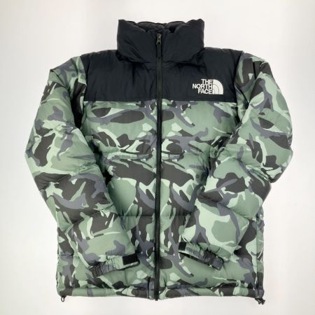  THE NORTH FACE ヌプシ ダウンジャケット ウッドランドカモ SIZE M ファスナー破損 ND91842 カーキ