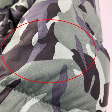 THE NORTH FACE ザノースフェイス ヌプシ ダウンジャケット ウッドランドカモ SIZE M ファスナー破損 ND91842 カーキ