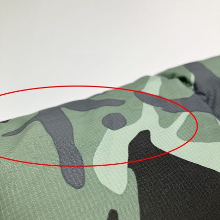 THE NORTH FACE ザノースフェイス ヌプシ ダウンジャケット ウッドランドカモ SIZE M ファスナー破損 ND91842 カーキ