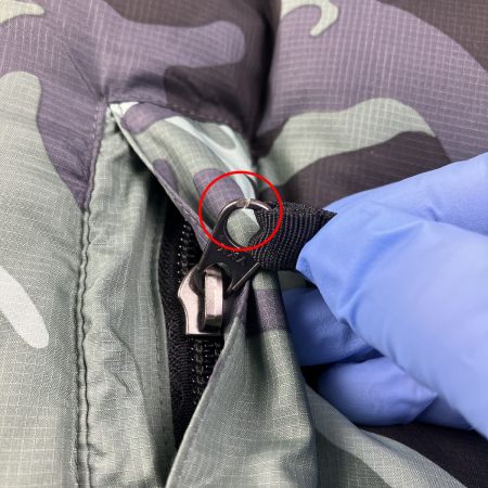  THE NORTH FACE ヌプシ ダウンジャケット ウッドランドカモ SIZE M ファスナー破損 ND91842 カーキ