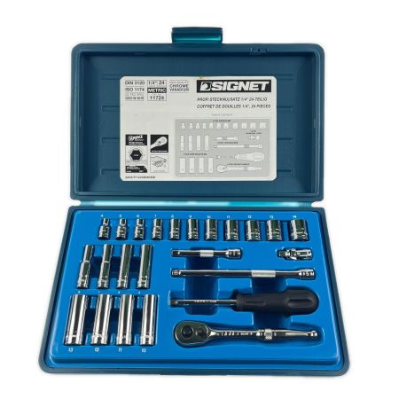 SIGNET シグネット 1/4ドライブ 24PC MM ソケットレンチセット 11724