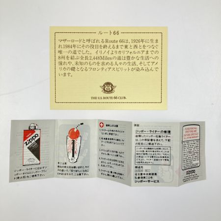   U.S ZIPPO Route66 限定生産 トリッキーバージョン 限定ナンバー刻印入 開封未使用品