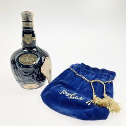 ▽▽ ROYAL SALUTE ロイヤルサルート スコッチウイスキー 21年 ブルー 陶器ボトル 巾着付 700ml Sランク 未開栓