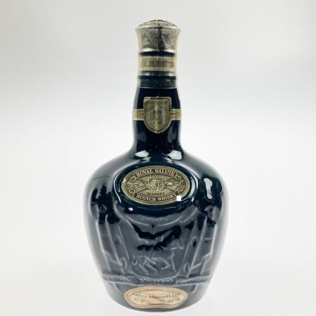 ROYAL SALUTE ロイヤルサルート スコッチウイスキー 21年 ブルー 陶器ボトル 巾着付 700ml 未開栓