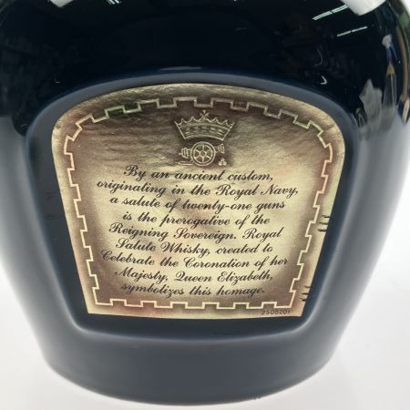  ROYAL SALUTE ロイヤルサルート スコッチウイスキー 21年 ブルー 陶器ボトル 巾着付 700ml 未開栓