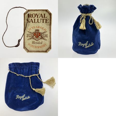  ROYAL SALUTE ロイヤルサルート スコッチウイスキー 21年 ブルー 陶器ボトル 巾着付 700ml 未開栓