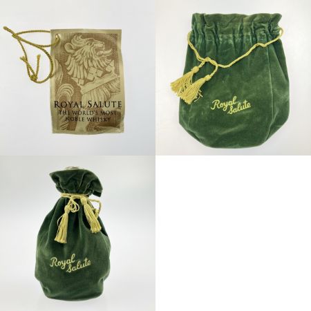  ROYAL SALUTE ロイヤルサルート スコッチウイスキー 21年 グリーン 陶器ボトル 巾着付 700ml 未開栓