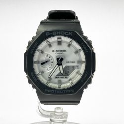 ▽▽ CASIO カシオ G-SHOCK ホワイト文字盤 ラバーバンド 箱付 GA-2100WD-1AJF Aランク