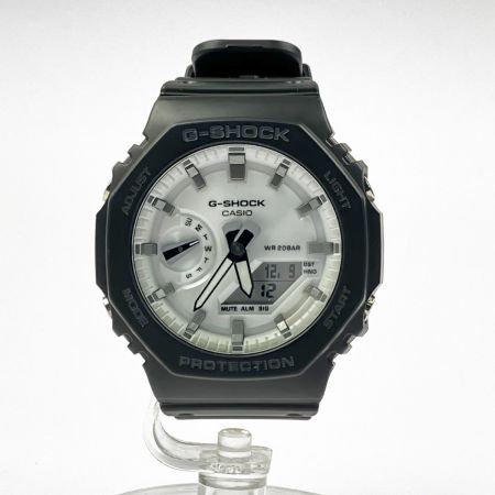  CASIO カシオ G-SHOCK ホワイト文字盤 ラバーバンド 箱付 GA-2100WD-1AJF