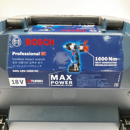  BOSCH ボッシュ コードレスインパクトレンチ GDS18V-1600HC 充電器・充電池2個・ケース付 GDS18V-1600HC 未開封品