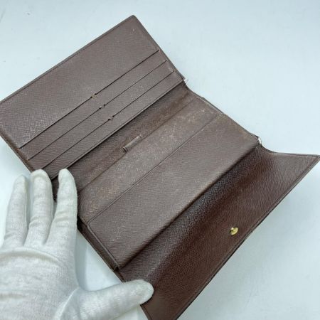  LOUIS VUITTON ルイヴィトン  ダミエ ポルトフォイユ トレゾール インターナショナル  N61215 ブラウン