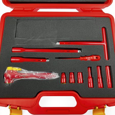  KTC ケーティーシー 絶縁工具セットA　AC1000V 京都機械工具 ZTB311A レッド